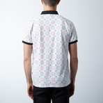 Classic Polo Shirt // Spades Pattern // White (L)