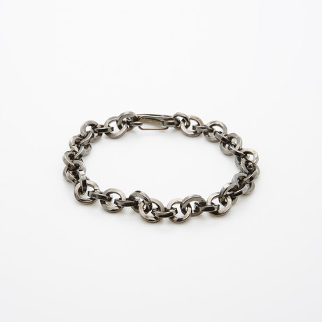Touch Collection // Gunmetal Steel Bracelet // Black (8")