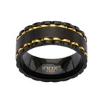 Alternate IP Black + Gold Spinner Ring (Size: 10)