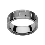 Stainless Steel + Tungsten Carbide Ring (Size: 12)