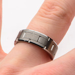 Stainless Steel + Tungsten Carbide Ring (Size: 12)