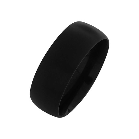 Plain IP Black Matte Ring // Black (Size: 9)