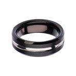 Black IP + Steel Nero Ring (Size: 11)