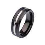 Black IP + Steel Nero Ring (Size: 11)