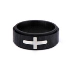 Carbon Graphite Stainless Steel Cross Ring (Size: 9)