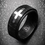 Carbon Graphite Stainless Steel Cross Ring (Size: 9)