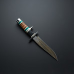 Malachite Stone Sub Hilt Fighter Knife