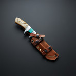 Twist Sheep Horn Turquoise Sub Hilt Knife