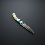 Turquoise Stone + Bone Sub Hilt Knife