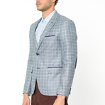 Riley Jacket // Checked Dark Blue (L)