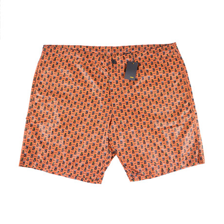 Fendi Monster Print Board Shorts // Orange (30)