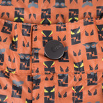 Fendi Monster Print Board Shorts // Orange (38)