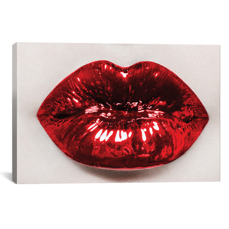 Julie G. In Glossy Red // Herve Dunoyer (26"W x 18"H x 0.75"D)