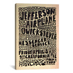 California Hall Concert Poster (Jefferson Airplane & Quicksilver Messenger Service) // Radio Days (18"W x 26"H x 0.75"D)