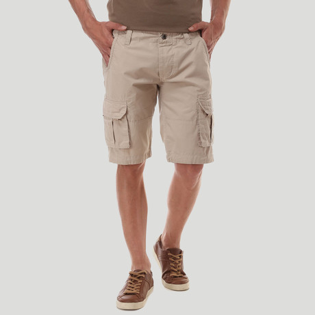 Cargo Bermuda Shorts // Ecru (31)