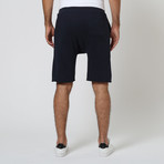 Draw-String Bermuda Shorts // Navy (M)