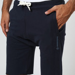 Draw-String Bermuda Shorts // Navy (M)