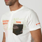 Folgore Pocket T-Shirt // White + Orange + Camo (XL)