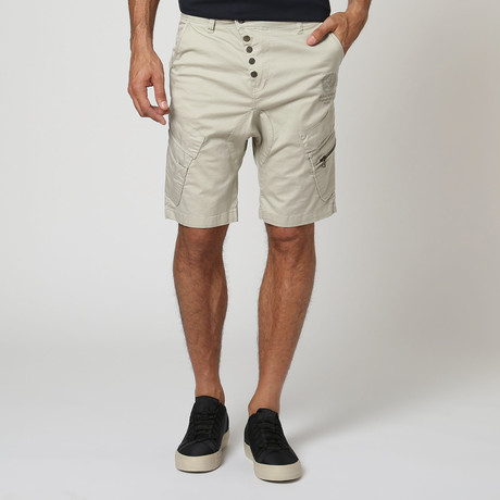 Zip-Pockets Bermuda Shorts // Ecru (31)