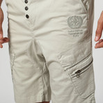 Zip-Pockets Bermuda Shorts // Ecru (31)