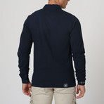 Long Sleeve Polo Shirt // Navy (L)