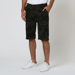 Bermuda Shorts // Green Bottle + Black Camo (S)