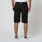 Bermuda Shorts // Green Bottle + Black Camo (S)