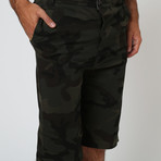 Bermuda Shorts // Green Bottle + Black Camo (S)