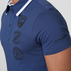 Button-Up Collar Polo Shirt // Avio (M)