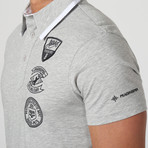 Button-Up Collar Polo Shirt // Gray Melange (M)