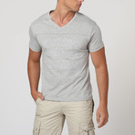 V-Neck T-Shirt // Gray Melange (2XL)