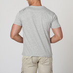 V-Neck T-Shirt // Gray Melange (2XL)