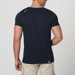 V-Neck ATH. Squad T-Shirt // Navy + White (S)