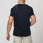 Crew Neck T-Shirt // Navy + White (M)