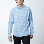 Check Button-Up Shirt // Blue + White Check (L)