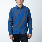 Long-Sleeve Yarn-Dyed Shirt // Blue + Gray Check (L)