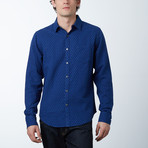 Long-Sleeve Dobby Shirt // Navy (M)