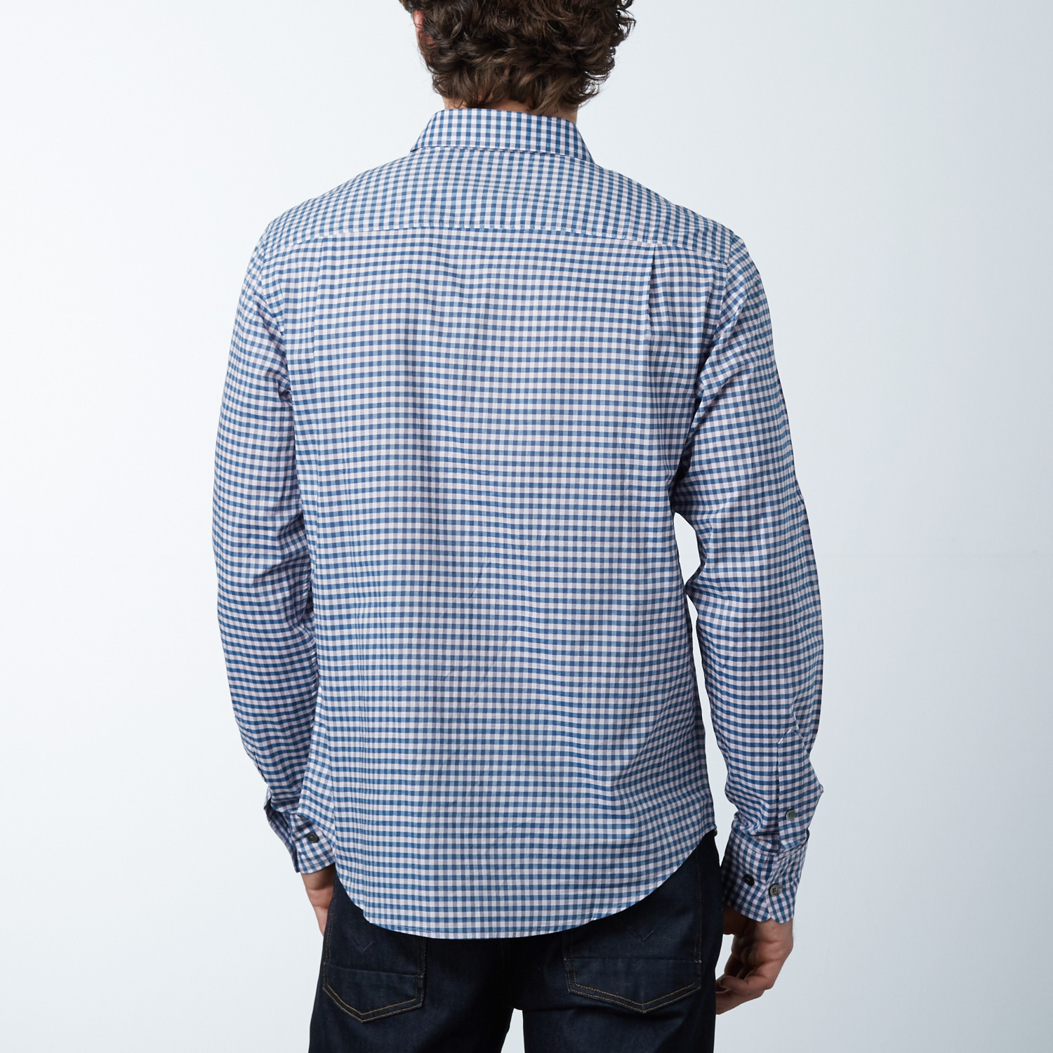 Long-Sleeve Yarn-Dyed Shirt // Blue Check (S) - Chambray NY - Touch of ...