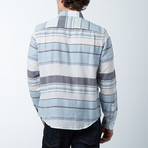 Long-Sleeve Shirt // White + Gray Stripe (2XL)