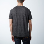 Textured Knit T-Shirt // Charcoal (L)