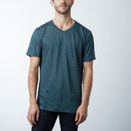Textured Knit T-Shirt // Green (L)