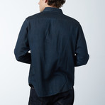 Long-Sleeve Yarn-Dyed Shirt // Indigo (M)