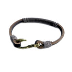 Fish Hook Leather // Wrap Bracelet