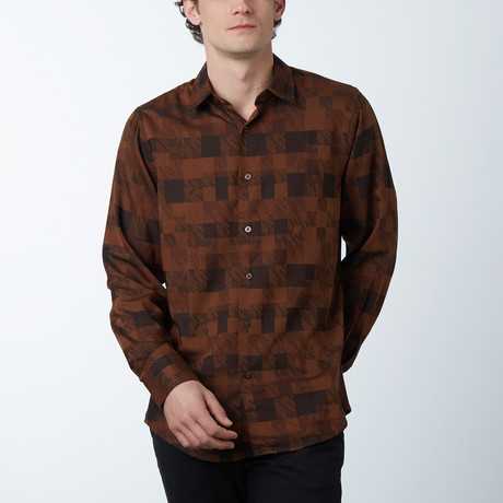 Artur Button-Up Shirt // Brown (M)
