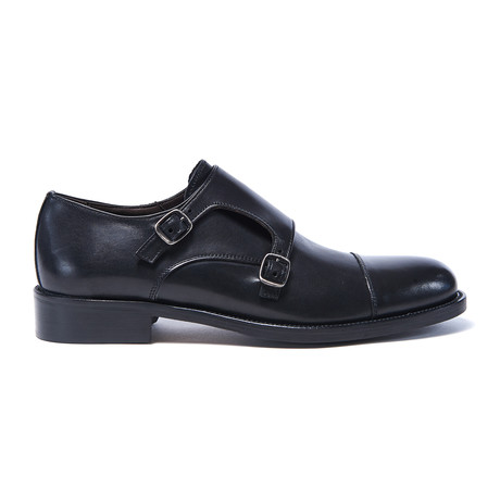 Toe Cap Monk Strap // Black (Euro: 40)