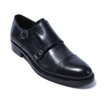 Toe Cap Monk Strap // Black (Euro: 45)