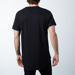 Ultra Soft Sueded Long Scallop Tees // Black (M)