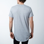 Ultra Soft Sueded Long Scallop Tees // Heather Grey (L)