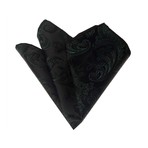 Silk Handkerchief + Gift Box // Black Paisley