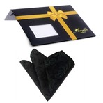 Silk Handkerchief + Gift Box // Black Paisley